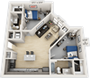 2 Bedroom 2 Bath (Bedroom Only)